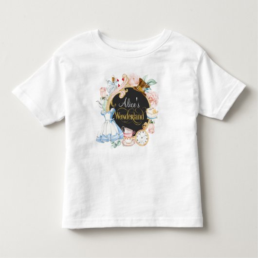 Jonge verjaardag Alice in Wonderland Toddler T-shi Kinder Shirts (Voorkant)