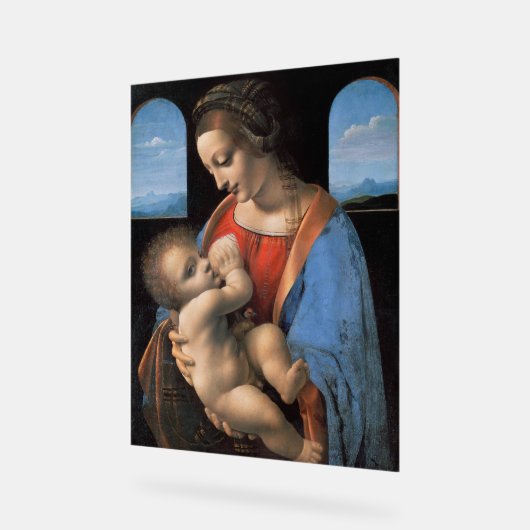 Jonge verloofde (1495) schilderij van Leonardo Vin Acryl Bord (Hoek)