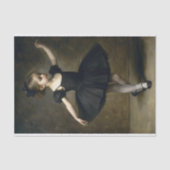 Jonge vintage balletdanseres in zwarte decoupage tissuepapier (Voorkant)