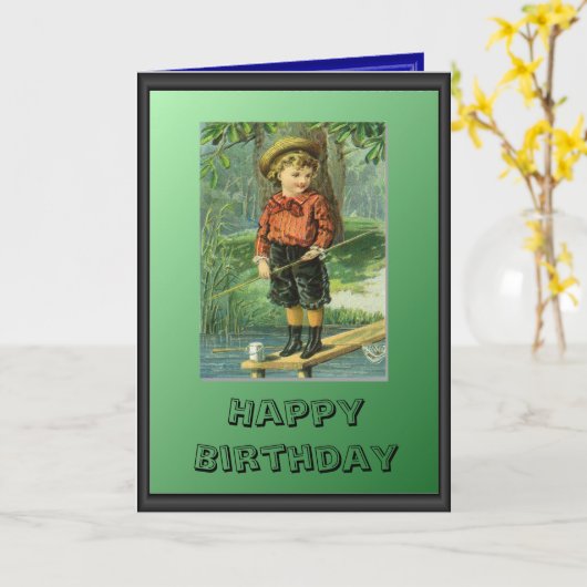 Jonge visser kaart (Gele Bloem)