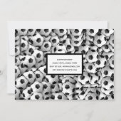 JONGE VOETBAL Baby Shower Uitnodigingen Roze (Achterkant)