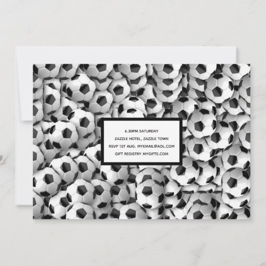 JONGE VOETBAL Baby Shower Uitnodigingen Roze (Achterkant)