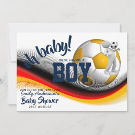 JONGE VOETBAL Baby Shower Uitnodigingen Roze