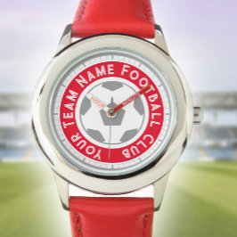 Jonge voetbalfan of voetbal supporter horloge