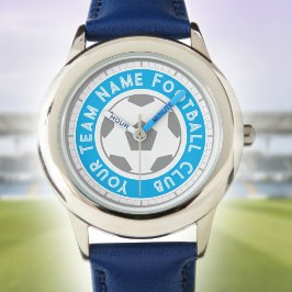Jonge voetbalfan of voetbal supporter horloge