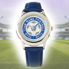 Jonge voetbalfan of voetbal supporter horloge
