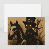 Jonge Voodoo Doc op Skull Horse Briefkaart (Voorkant / Achterkant)