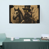 Jonge Voodoo Dokter op Schedel Paard Spandoek (Beurs)