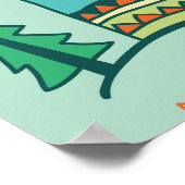 Jonge vossen: het naadloze patroon van kinderen. poster (Hoek)