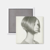 Jonge vrouw 2 magneet (Voorkant / Achterkant)