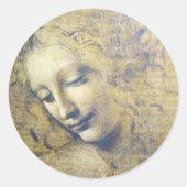 jonge vrouw 2 ronde sticker (Voorkant)