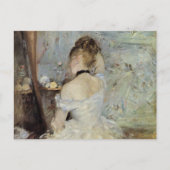 Jonge Vrouw aan de Mirror van Berthe Morisot Briefkaart (Voorkant)