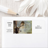 Jonge Vrouw aan de Mirror van Berthe Morisot Etiket (Insitu)