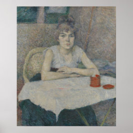Jonge vrouw aan een tafel Toulouse-Lautrec Poster