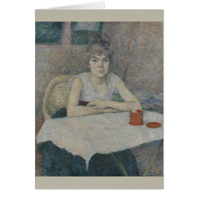 Jonge vrouw aan een tafel van Henri Toulouse-Lautr (Voorkant)