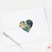 Jonge vrouw bij de Boating Party Hart Sticker (Envelop)