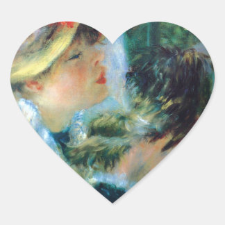 Jonge vrouw bij de Boating Party Hart Sticker