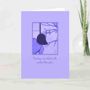 Jonge Vrouw bij Shoji-het Scherm Mist u Kaart