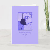 Jonge vrouw bij Shoji Screen Verjaardag Kaart (Voorkant)