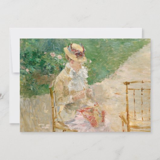 Jonge vrouw breien | Berthe Morisot (Voorkant)