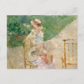 Jonge vrouw breien | Berthe Morisot Briefkaart (Voorkant)