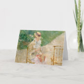 Jonge vrouw breien | Berthe Morisot Kaart (Voorkant)