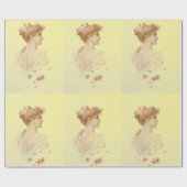 jonge vrouw cadeaupapier (Vlak)