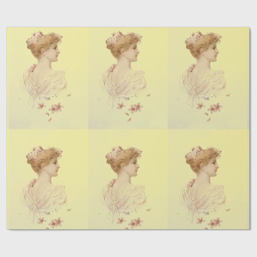  jonge vrouw cadeaupapier (Vlak)