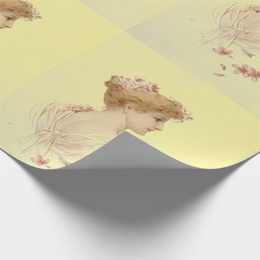  jonge vrouw cadeaupapier (Hoek)