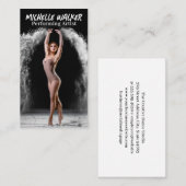 Jonge vrouw die danst visitekaartje (Voorkant / Achterkant)