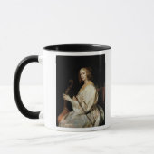 Jonge Vrouw die een Viola da Gamba speelt Mok (Links)