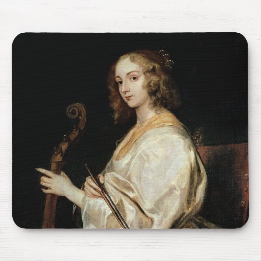 Jonge Vrouw die een Viola da Gamba speelt Muismat (Voorkant)