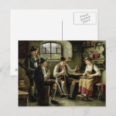 Jonge vrouw die een Zor speelt Briefkaart (Voorkant / Achterkant)