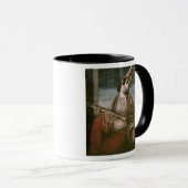 Jonge vrouw die gitaar speelt mok (Voorkant rechts)