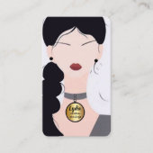 jonge vrouw die kaart verdient visitekaartje (Voorkant)