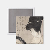 Jonge vrouw die make-up toepast, c.1795-96 magneet (Voorkant / Achterkant)