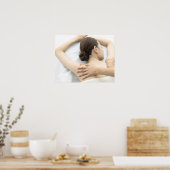 jonge vrouw die massage krijgt , vrouw in gezondhe poster (Keuken)