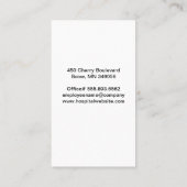 Jonge vrouw dokter glimlachend in Kantoor Visitekaartje (Achterkant)