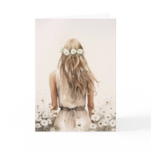 Jonge vrouw in Daisy Field