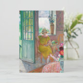 Jonge vrouw in een bloemrijk interieur Henri Lebas (Staand voorkant)