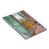 Jonge vrouw in een bloemrijk interieur Henri Lebas Notitieboek (Rechterzijde)