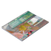 Jonge vrouw in een bloemrijk interieur Henri Lebas Notitieboek (Linkerzijde)