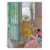 Jonge vrouw in een bloemrijk interieur Henri Lebas Notitieboek (Voorkant)