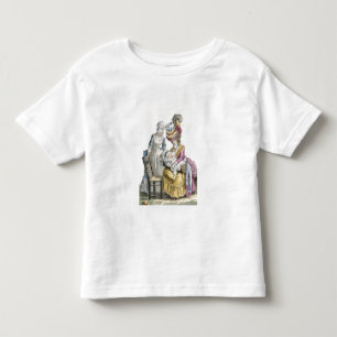 Jonge vrouw in een dress 'a la Levite' borstvoedin Kinder Shirts