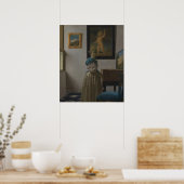 Jonge vrouw in een maagd - Vermeer Poster (Keuken)