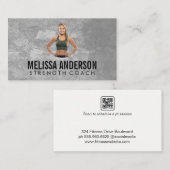 Jonge vrouw in fitnesskleding visitekaartje (Voorkant / Achterkant)