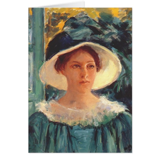Jonge vrouw in Groen, buiten in de Zon c. 1914 (Voorkant)