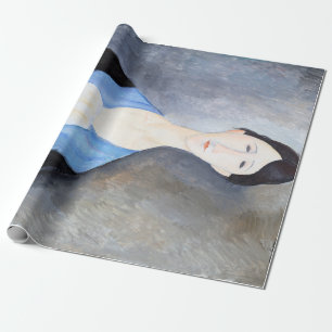 Jonge vrouw in het blauw, Modigliani Cadeaupapier