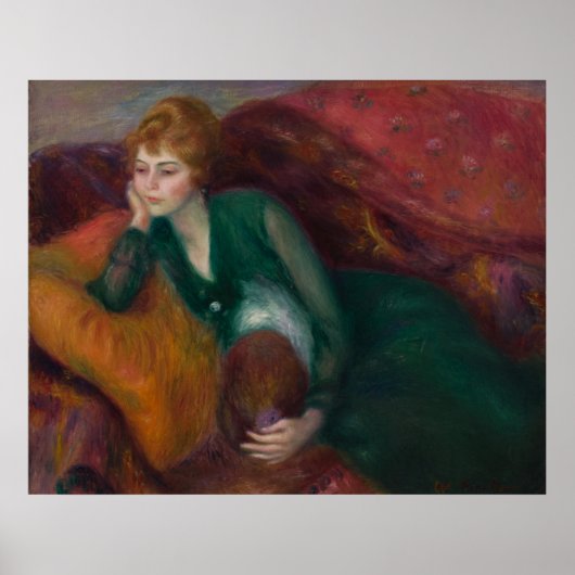 Jonge vrouw in het groen, William James Glackens Poster (Voorkant)