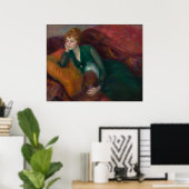 Jonge vrouw in het groen, William James Glackens Poster (Thuiskantoor)